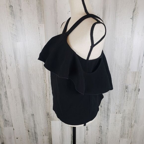 Rachel Zoe Strappy Cold Shoulder Top Sz 6 - Picture 3 of 7